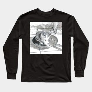 LEAD AND WHITE CAT Long Sleeve T-Shirt